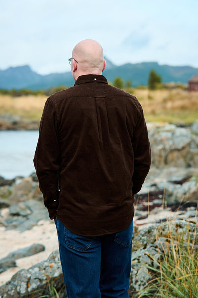 Regular Corduroy Shirt - Rich Brown