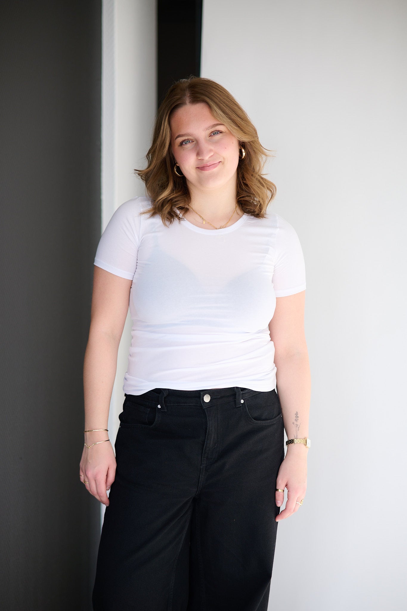 Perfect Line Cotton T-Shirt - Hvit