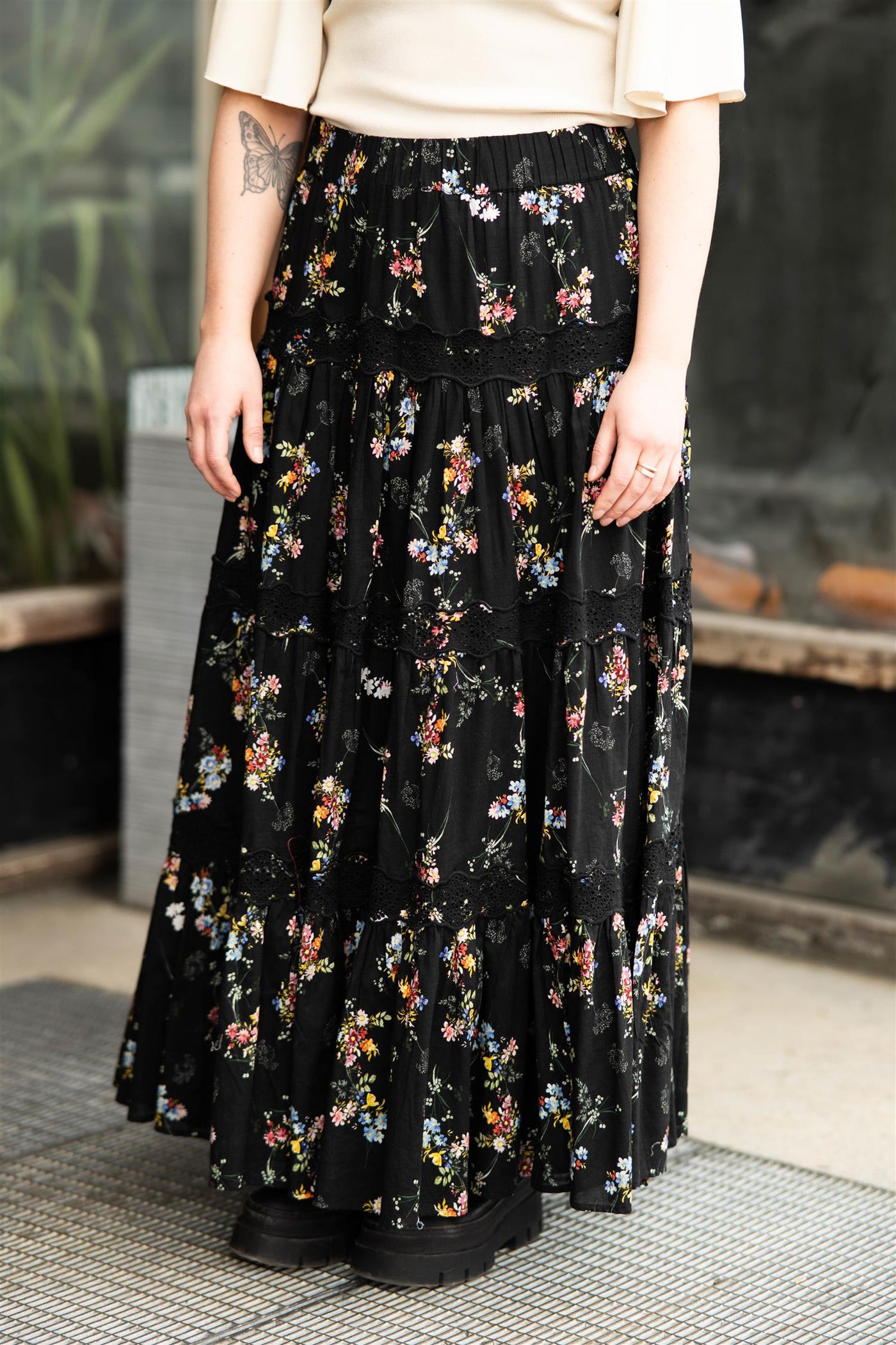 Cotton Club Maxi Skirt Midnight Pedal