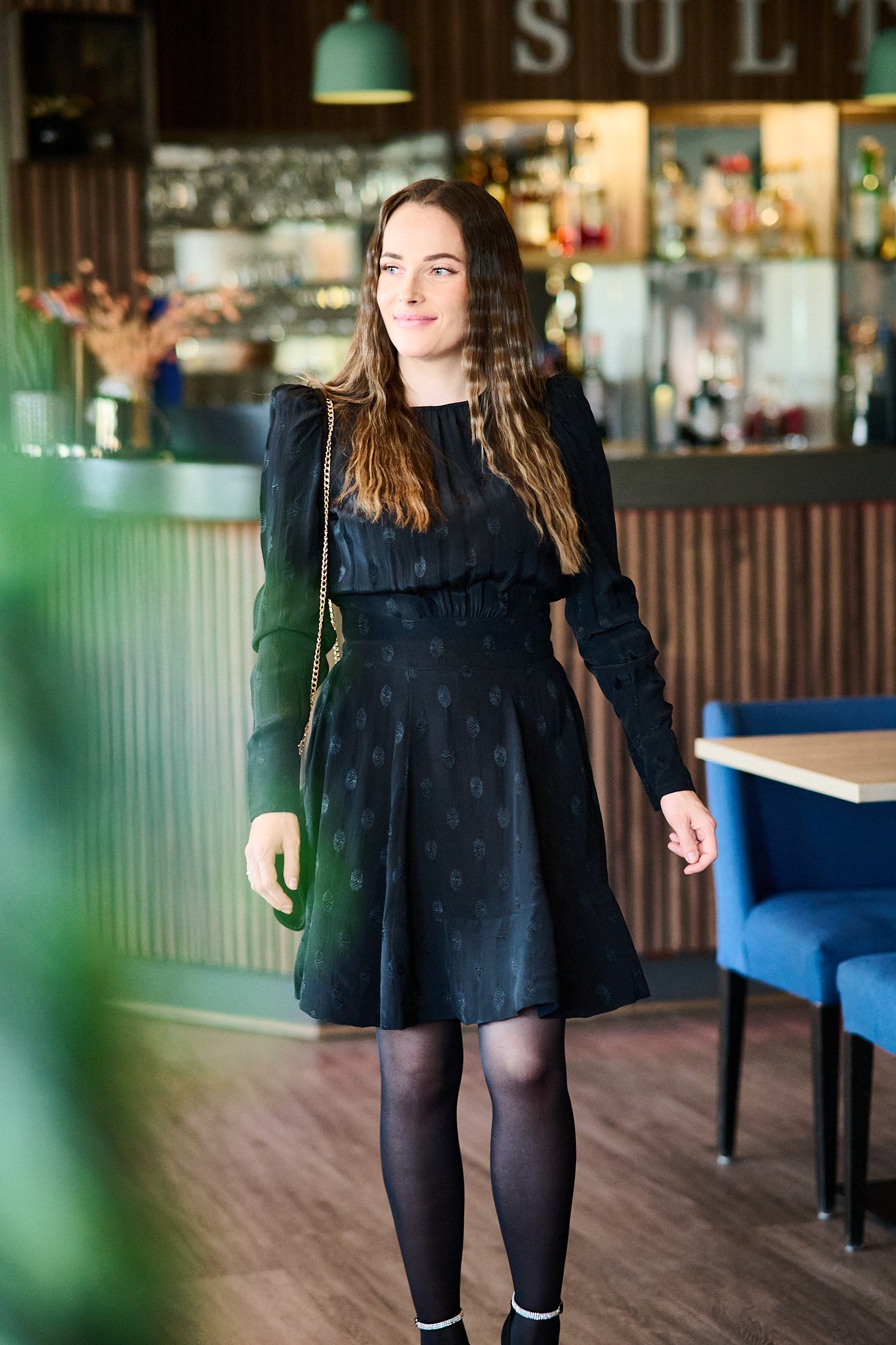 Viscose Mini Dress - Black