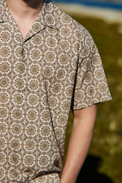 Relaxsun Shirt SS Resort - Oatmeal/Mosaic