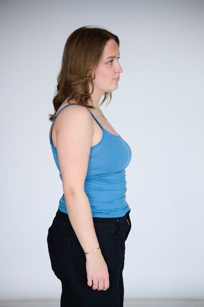 Perfect Line Modal Top W/Strap - Denim