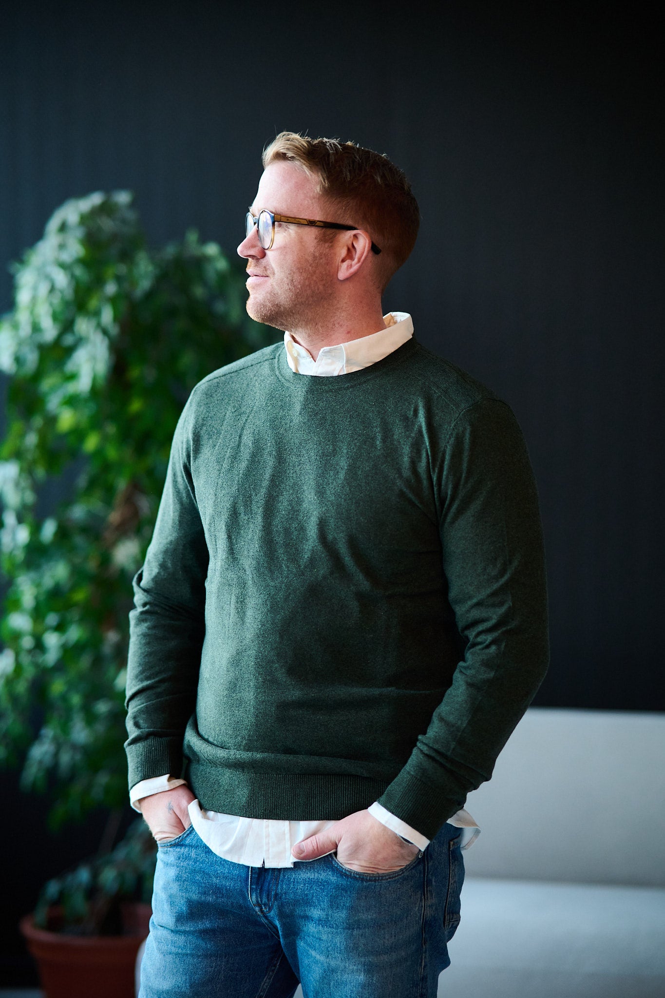 Berg Crew Neck - Forest Night