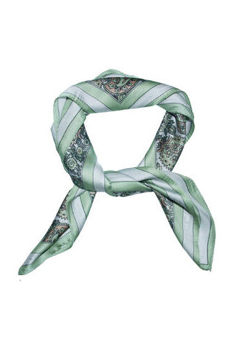 Skjerf Paisly - Grønn 70x70