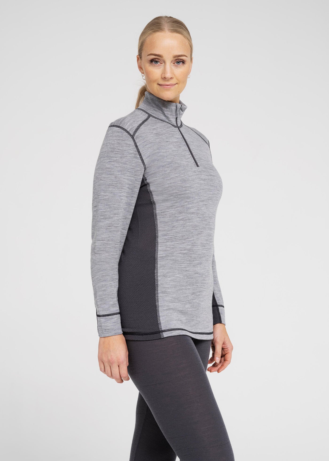 Womens Wool Mesh Zip