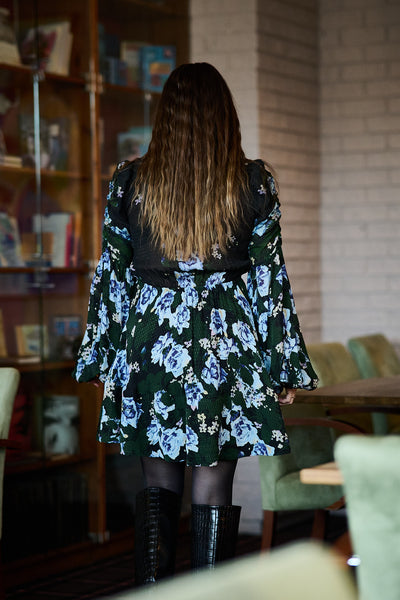 Georgette V-Neck Dress - Amadora