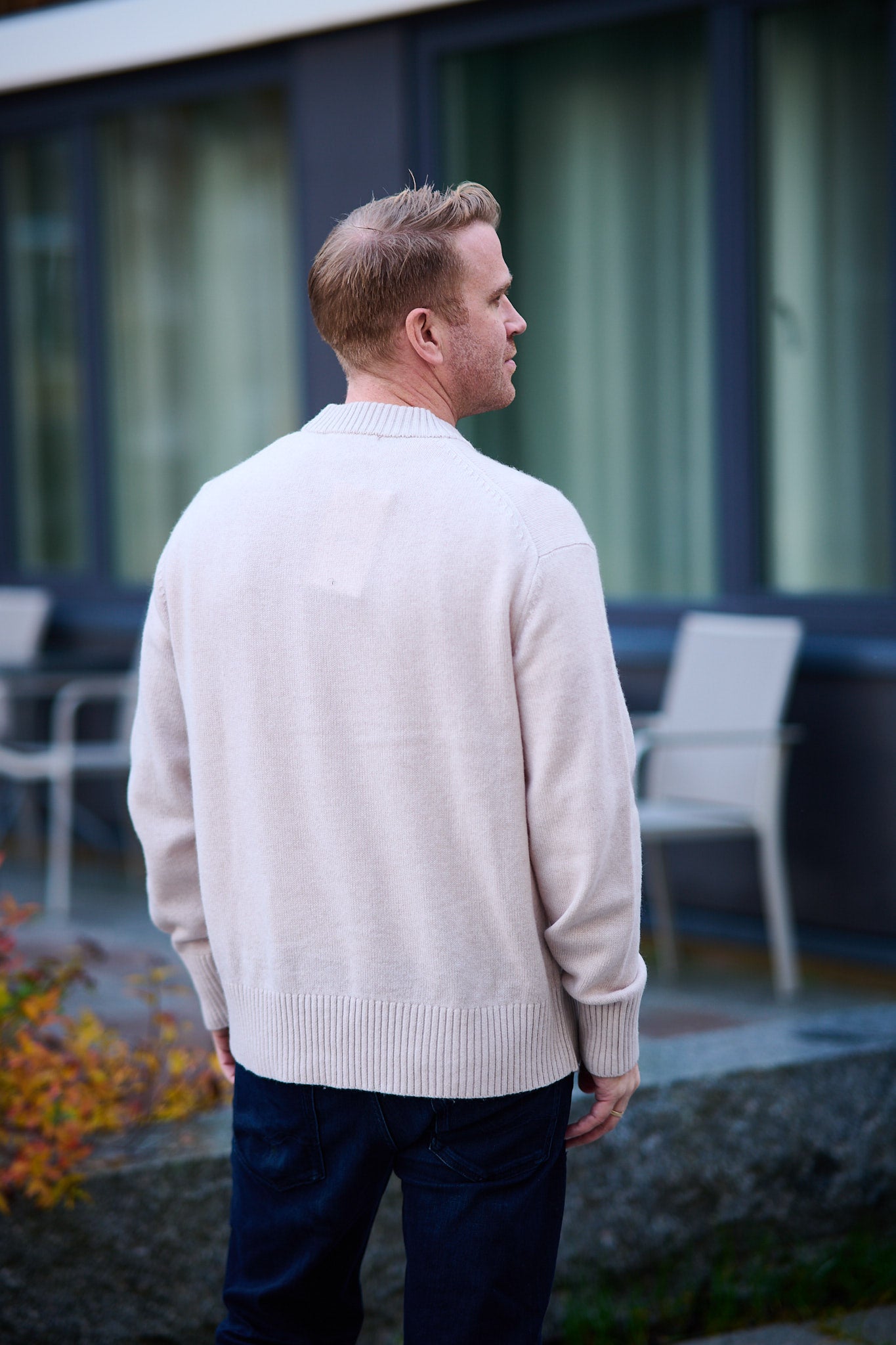 Calle Relaxed Cashmere Blend Crew - Oatmeal