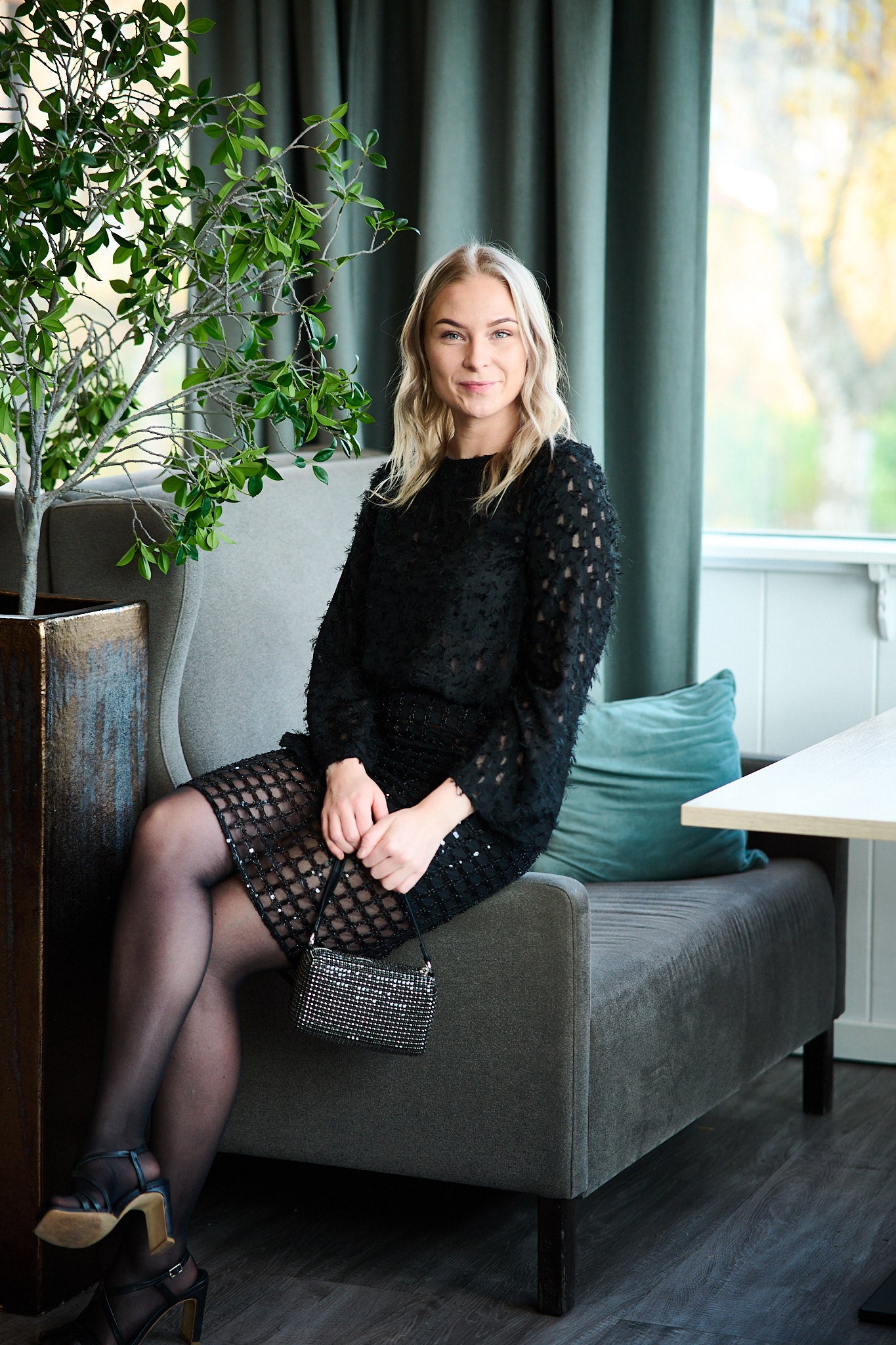 Marion Ls Boat Neck - Black