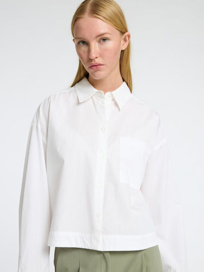 Astha Ls Cropped Boxy Shirt