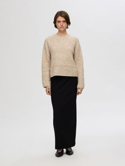 Alva Structure Ls Knit O-Neck