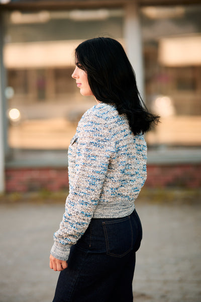 Cannie Cardigan Blue white mix