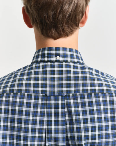 Reg Classic Poplin Tartan Shirt - Collage Blue