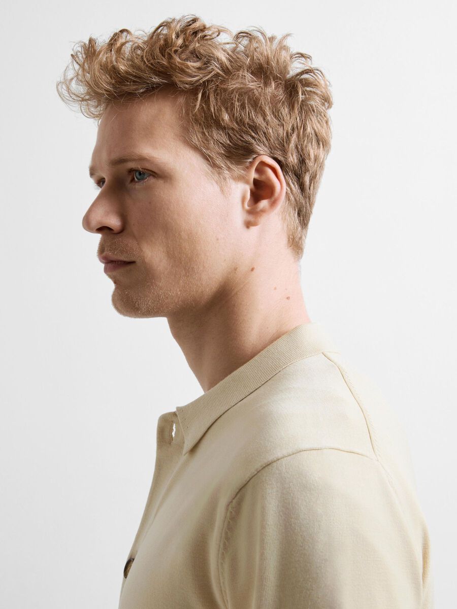 Teller Ls Knit Polo Cardigan