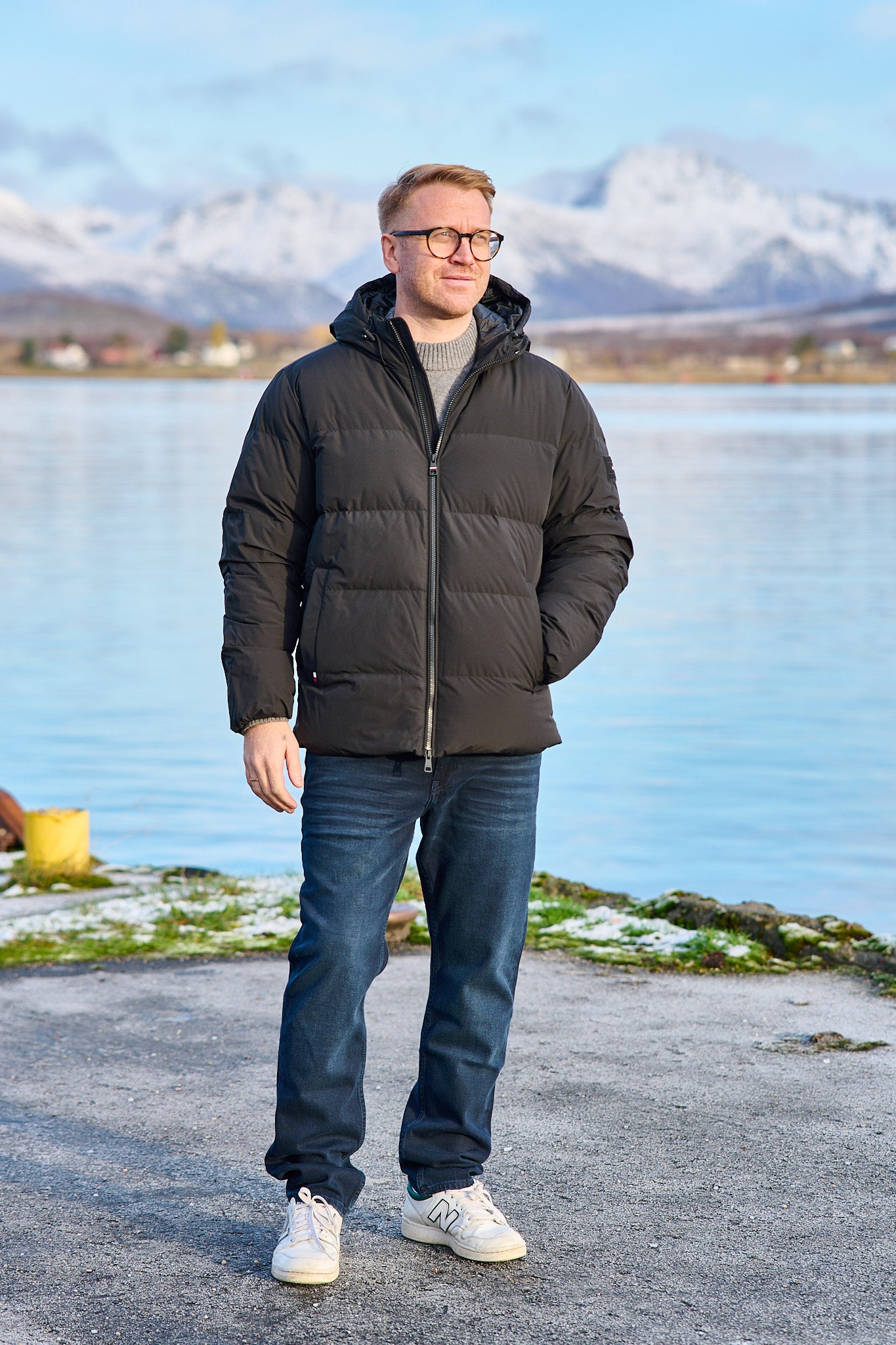 Down Hooded Puffer Jacket - Black