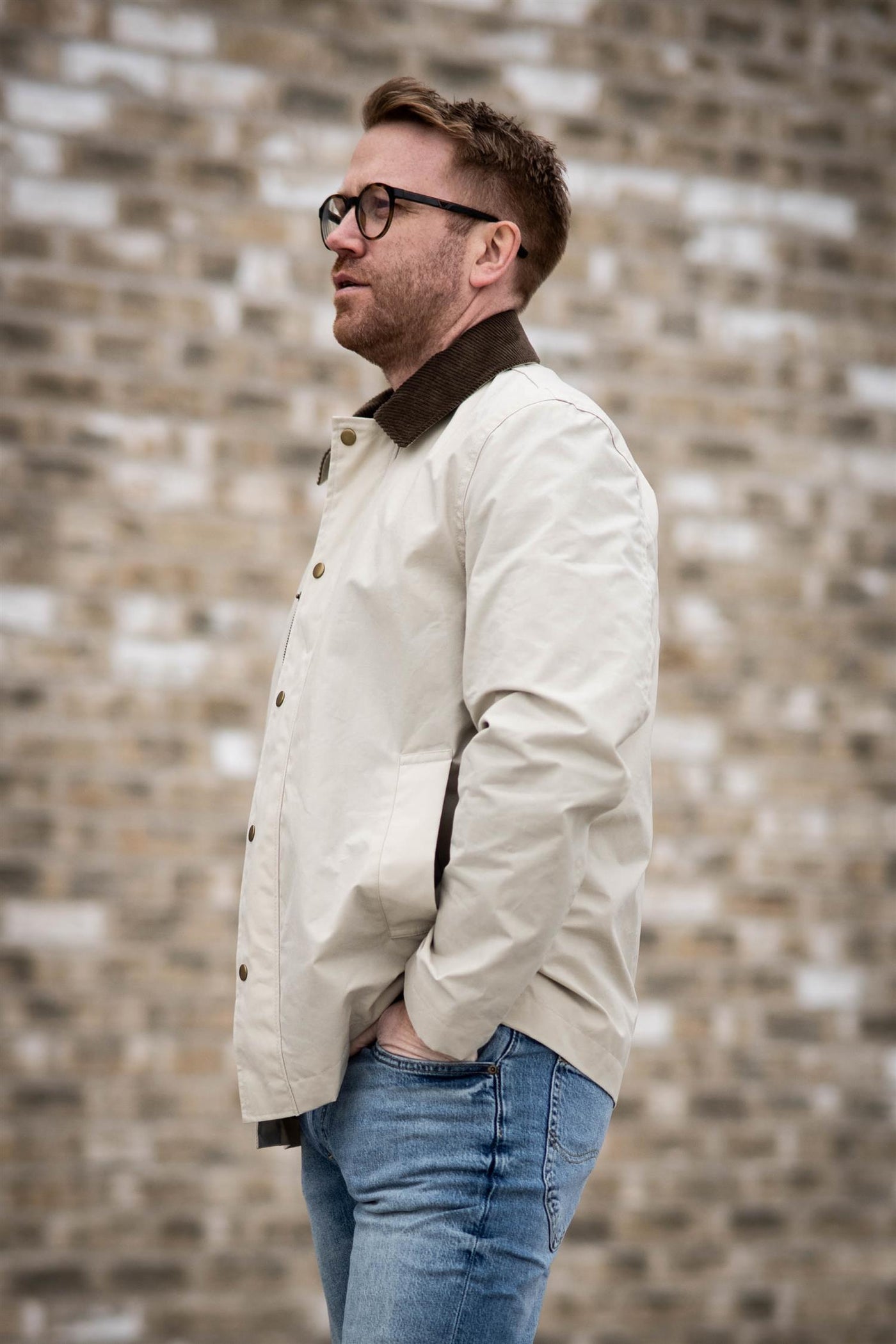 Walter Waxed Jacket - Feather Grey