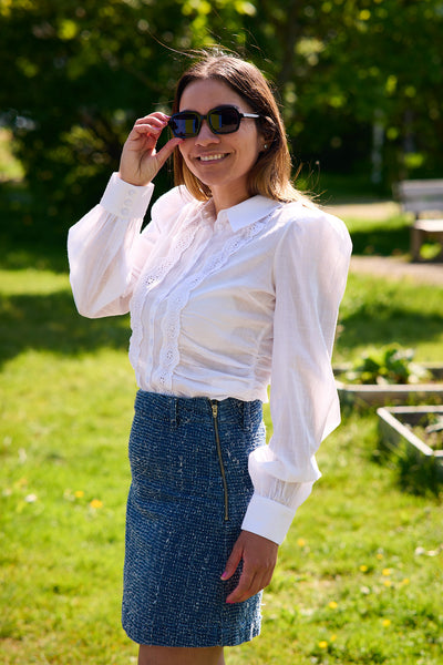 Cotton Slub Shirt White