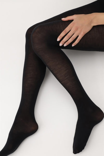 Nives Fine Wool Thights - Black