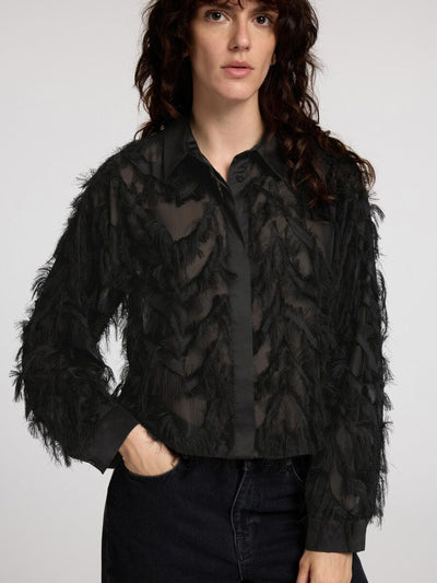 Myline Ls Fluffy Cropped Shirt