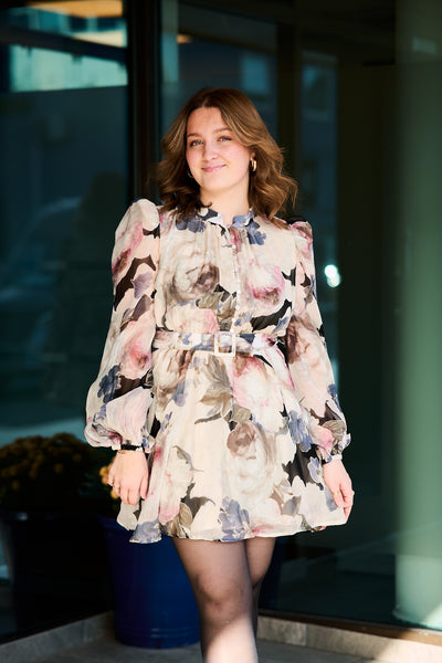 Organza Belt Dress - Fluid