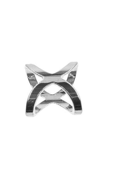 Skjerfring enkel design - Sølv