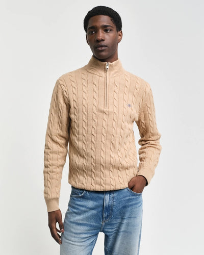 Cotton Cable Half Zip