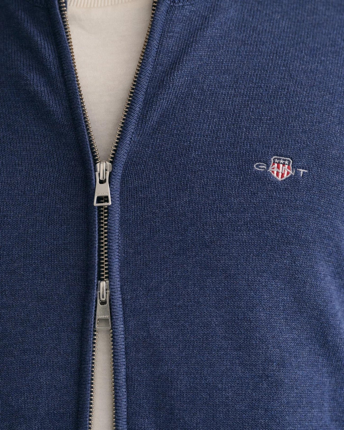 Casual Cotton Zip Cardigan