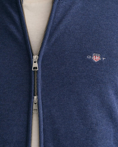 Casual Cotton Zip Cardigan