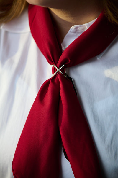 Skjerfring m/strass - Gull