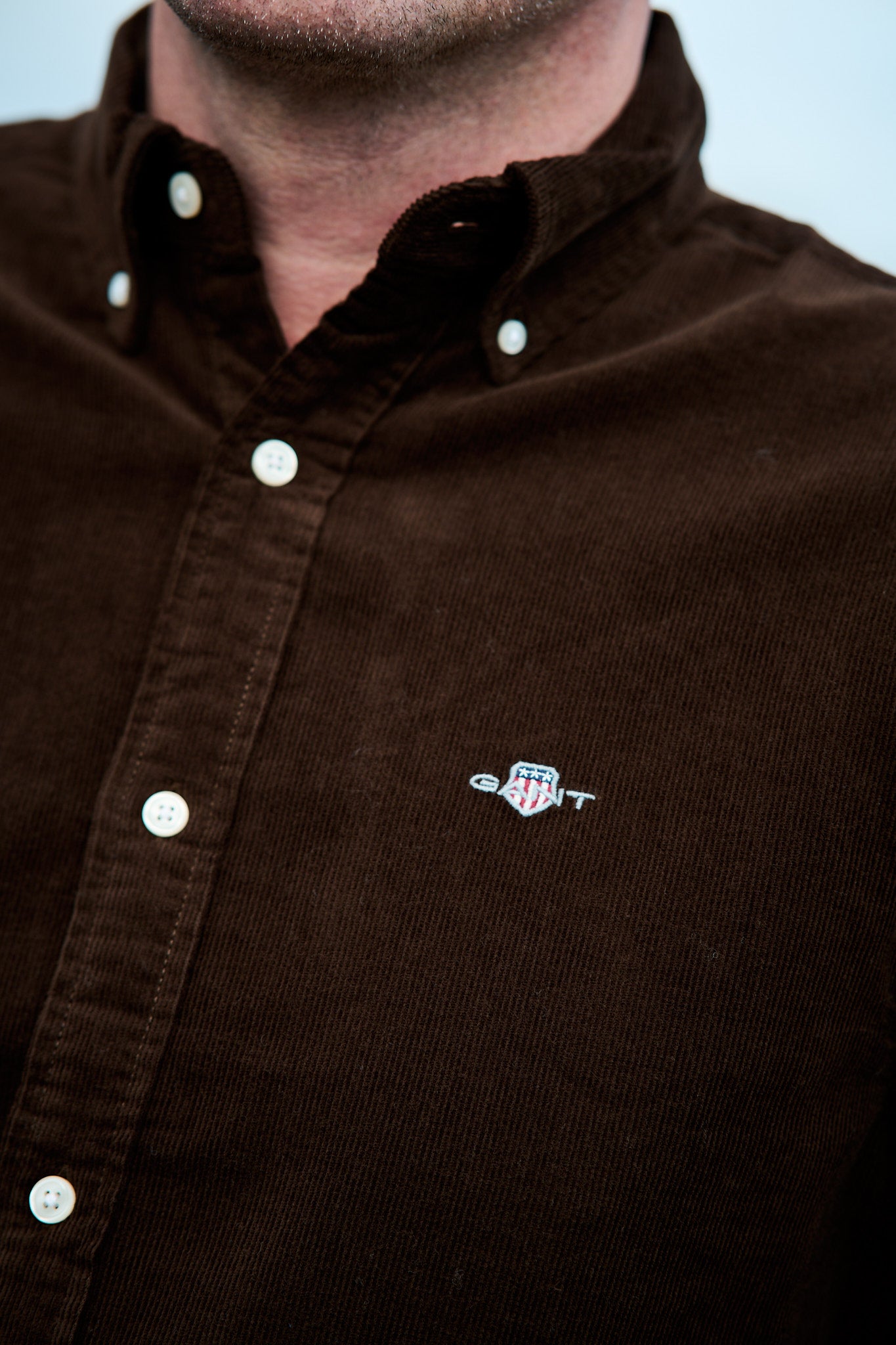 Regular Corduroy Shirt - Rich Brown