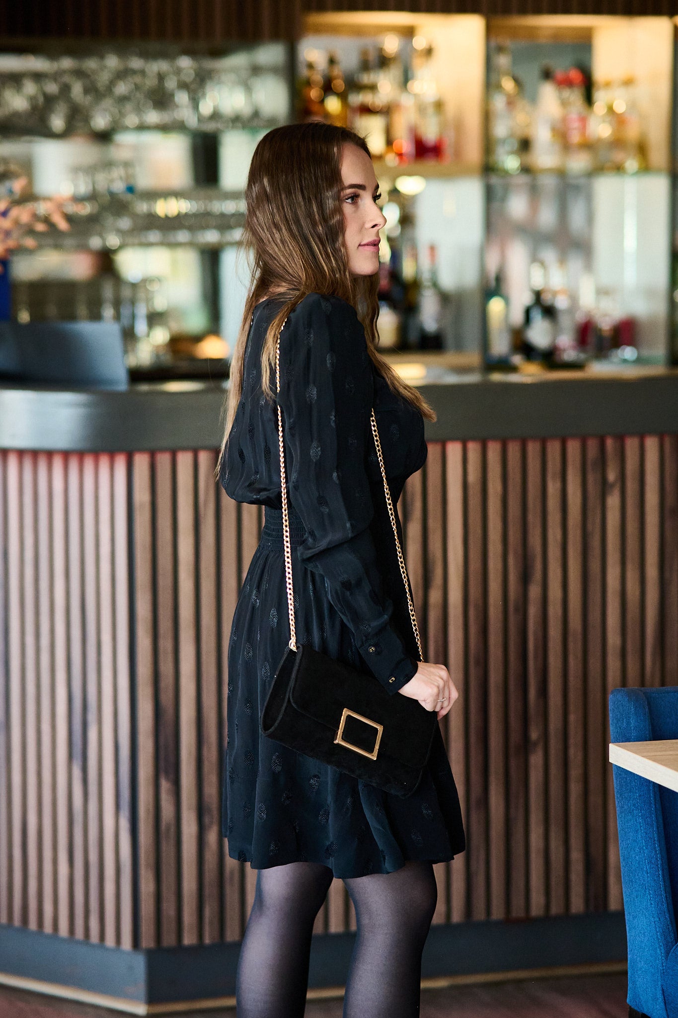 Viscose Mini Dress - Black