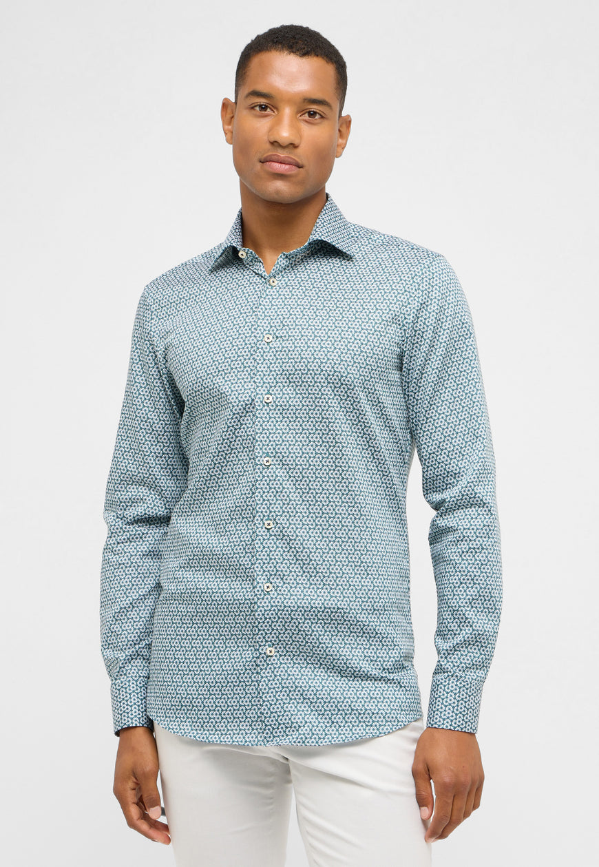 Slim Fit Printed Shirt - Green