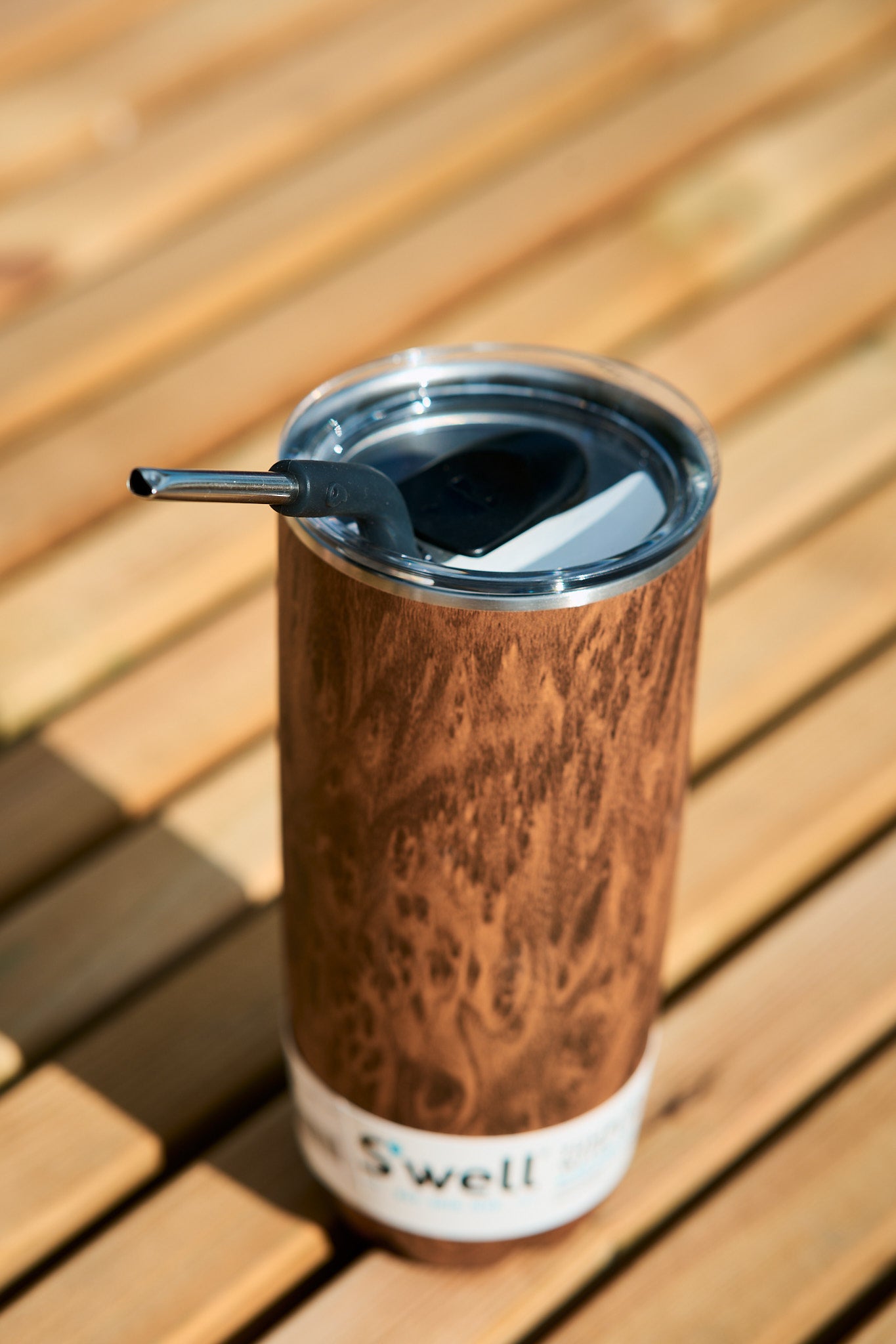 Tumbler w/straw - Teakwood 24oz