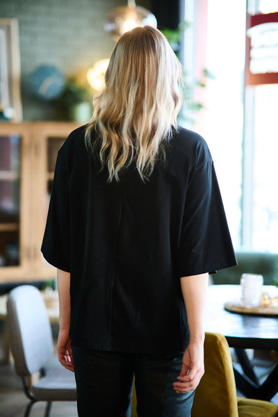 Ria 2/4 SS Top - Black