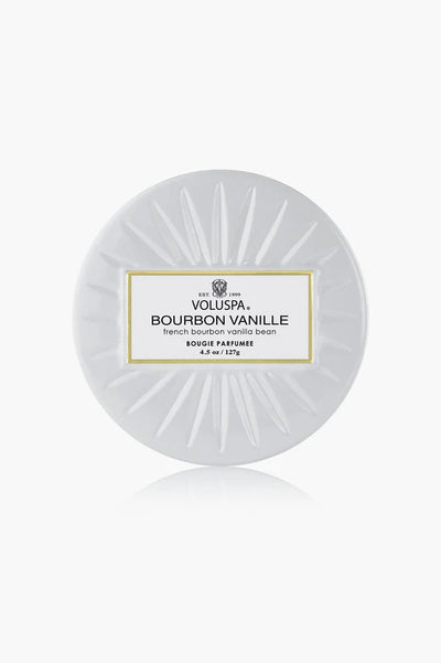 Mini Tin Candle 25 Timer - Bourbon Vanille