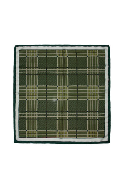 Skjerf 70X70 - Grønn Rutet