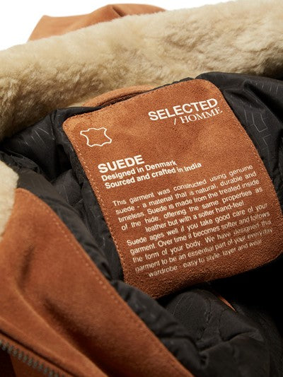 Hare Shearling Collar Blouson - Glazed Ginger