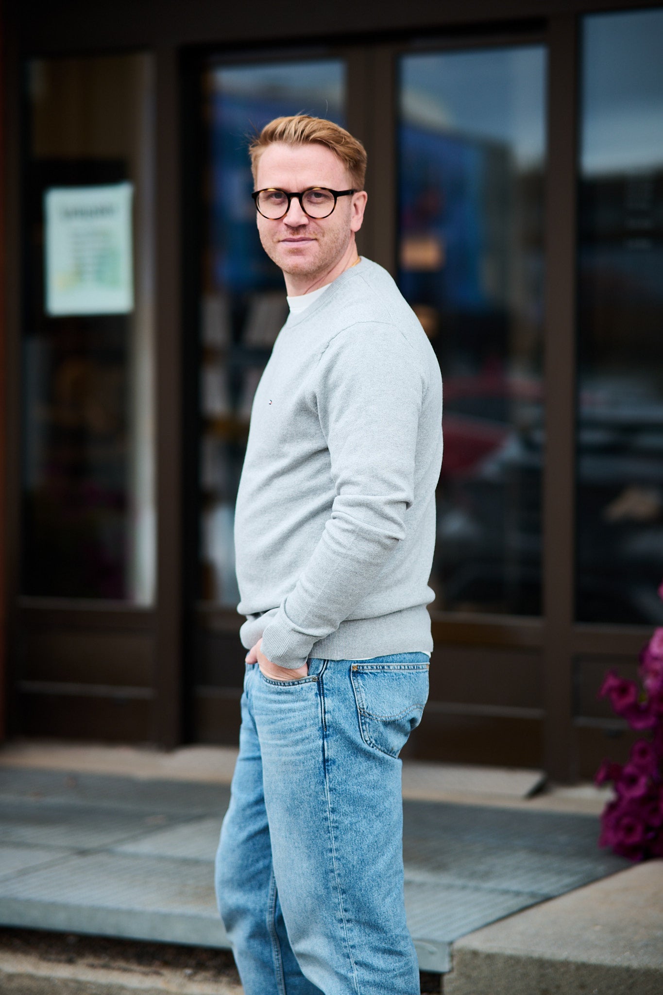 Pima Org Ctn Cashmere Crew Neck - Light Grey Heather