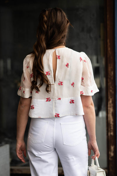 Organza Cropped Top