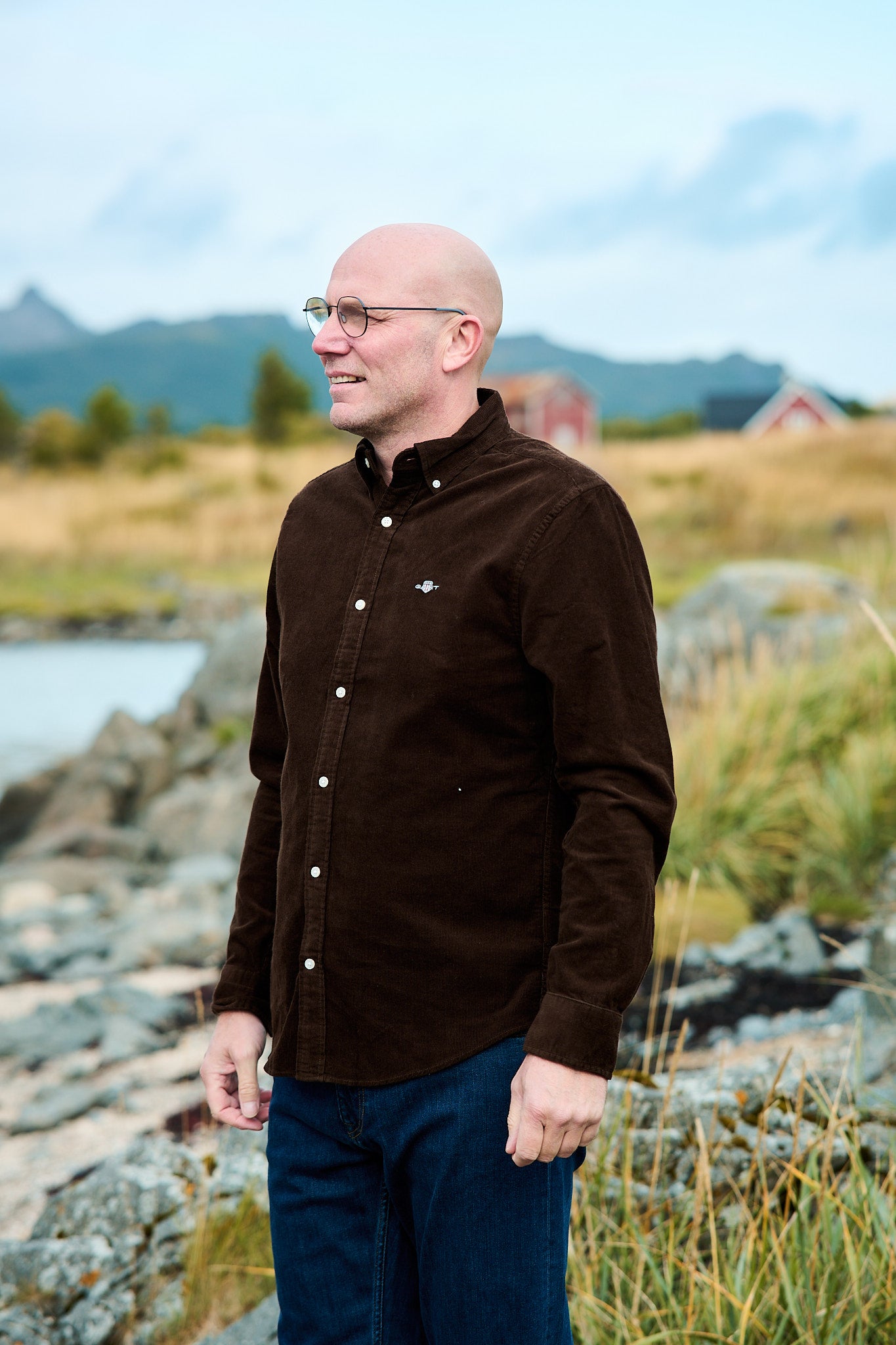 Regular Corduroy Shirt - Rich Brown