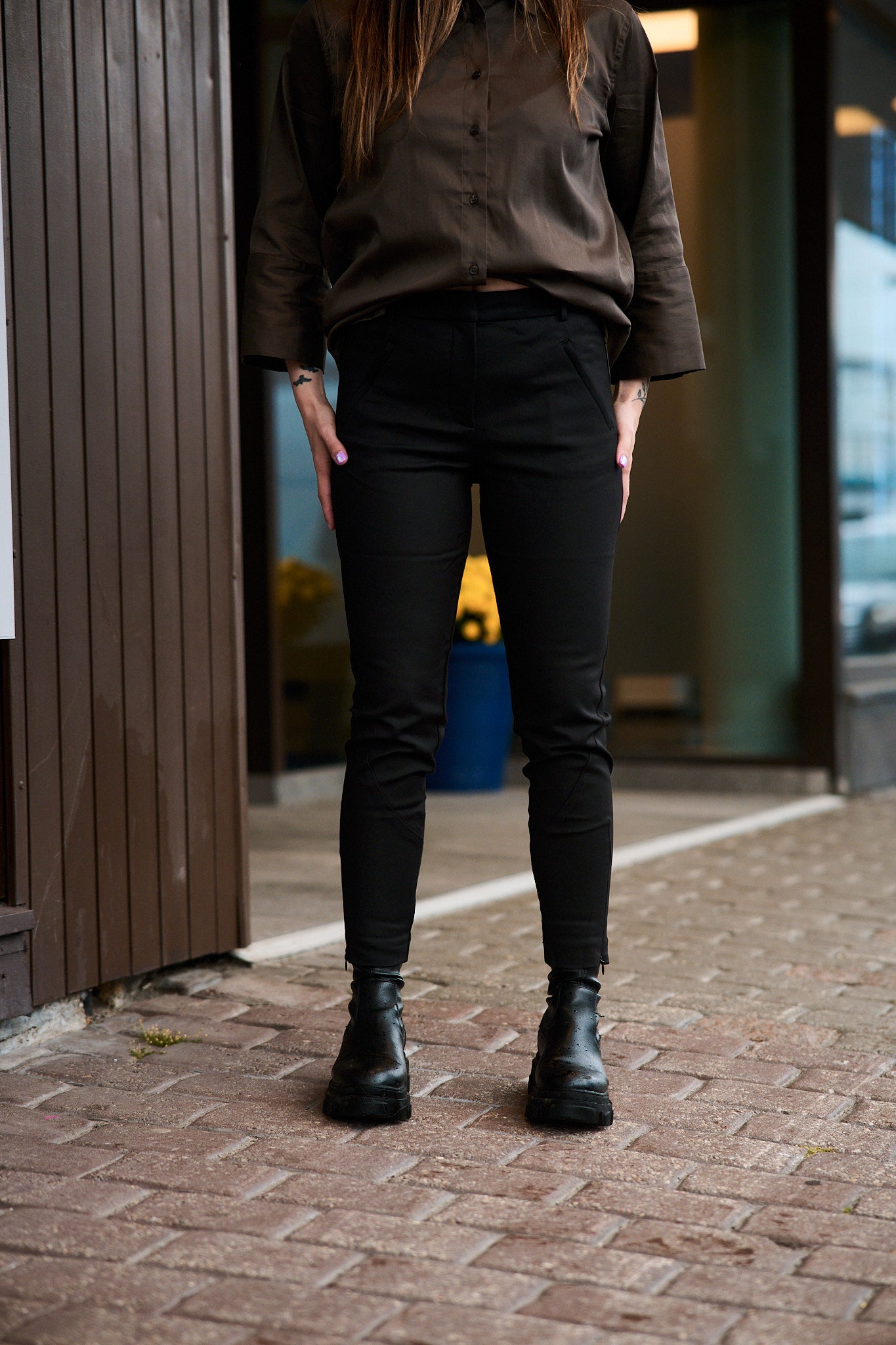Angelie 238 Zip, Black Jeggin
