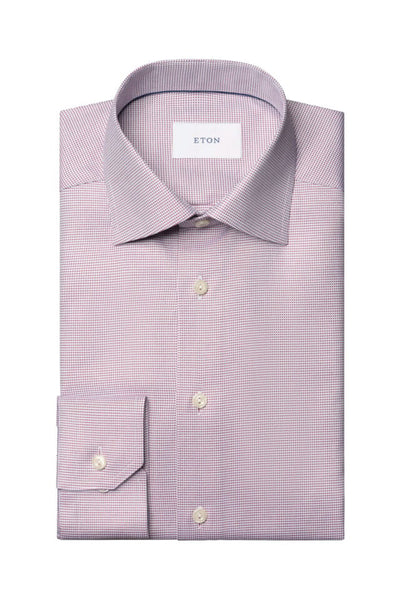 Semi-Solid Twill Shirt Slim Fit - Rød