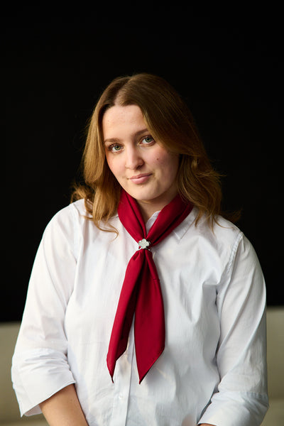 Skjerf 70x70 - Vinrød