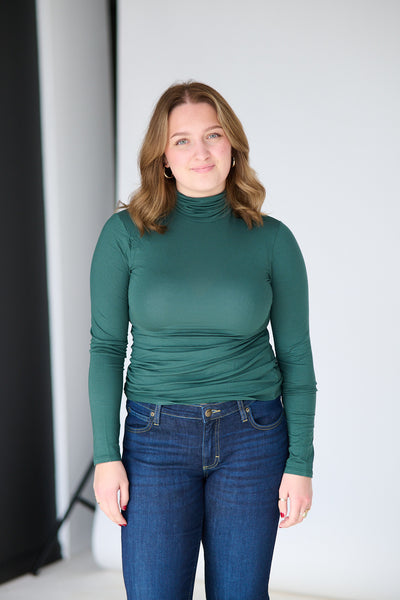 Perfect Line Turtle Long SL - Forest Green