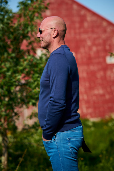 Tray Ls Knit Merino Crew Neck Noos - Oceana