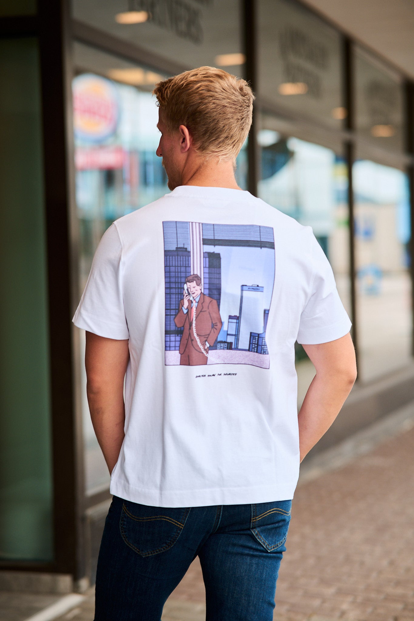 Pete License ss O-neck Tee - Print Telephone