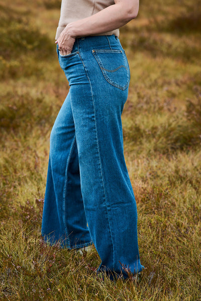 Stella . High Waist Wide Leg - Ink Pool