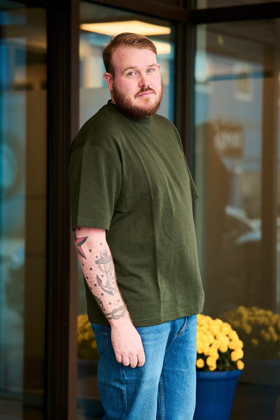 LooseOscar SS O-neck Tee - Iceberg Green