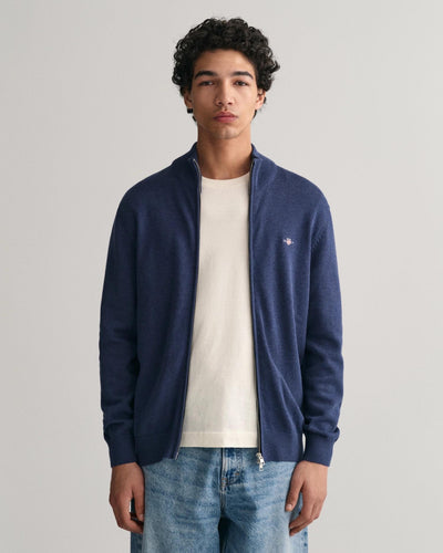 Casual Cotton Zip Cardigan