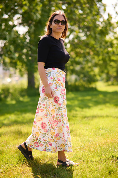 Linen Skirt - Rosette
