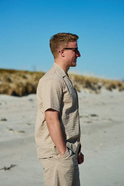Relaxed-Ace Seersucker SS Shirt - Pure Cashmere